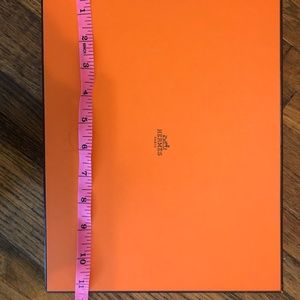 Authentic Hermes box with ribbon and card
